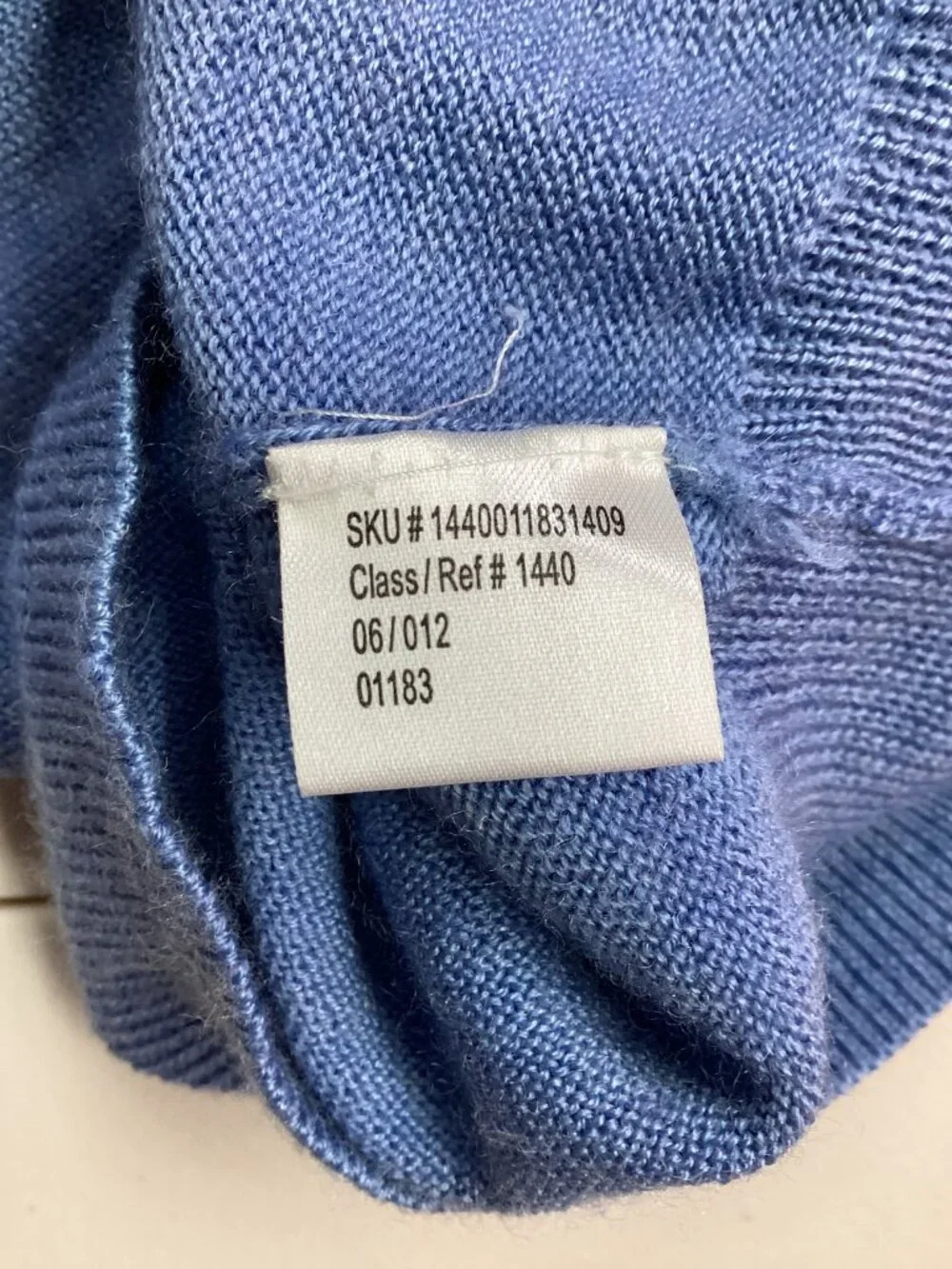 Jos A Bank Executive Coll. Men's XXL Blue Marino Wool Blend LS V-neck Sweater